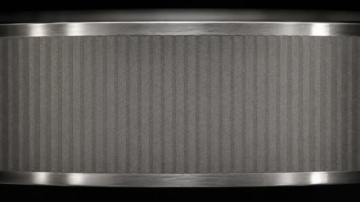 Bearing inner ring raceway greyed by an evenly spaced shallow fluting pattern running across the raceway width, the signature of current leakage electrical erosion bearing failure